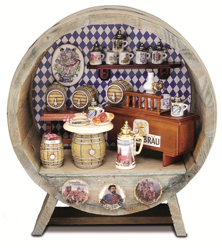 Reutter Porzellan Brauhaus im Fass 19,5 x 22 cm